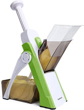 Safe Mandoline Slicer, Upright Vegetable Potatoes Slicer Chopper, Julienne + Dicer, Thickness Adjuster for Kitchen Fast Meal Prep