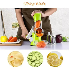 4 Pcs Vegetable Slicer 3 in 1 Handheld Spiral Rotary Drum Slicer for Vegetable Fruit Cheese Nut
