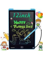 12″ Colorful LCD Writing Tablet for Kids – Erasable Electronic Drawing Pad – Portable Doodle Board – Eye-Protection Screen – Reusable Writing & Drawing Toy