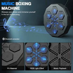 Music Boxing Machine, Boxing Machine Wall Mounted Music, Smart Bluetooth Boxing Equipment with Gloves, Boxing Music Workout Machine