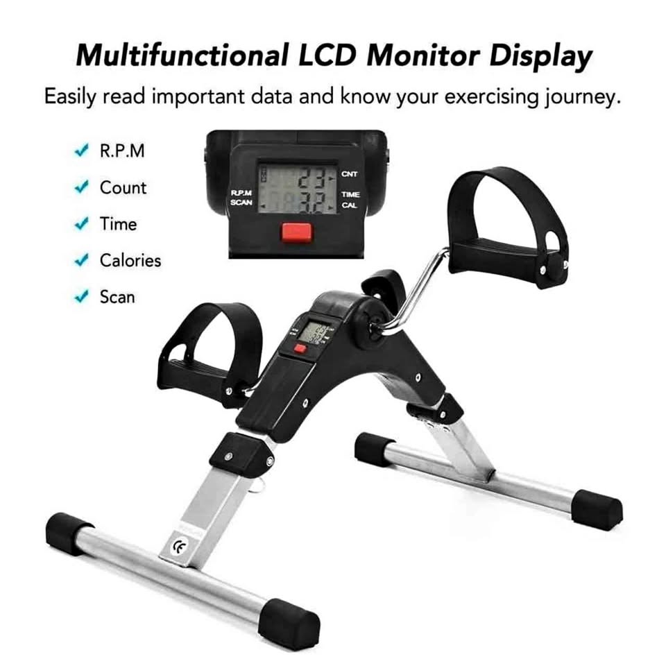Mini Cycle Pedal Exerciser with Adjustable Resistance and Digital Display