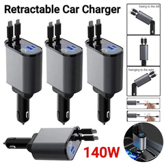 RapidVolt™ Retractable Car Fast Charger