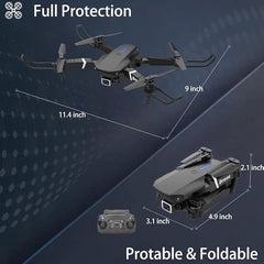 E99 PRO Drone with 4K HD Dual Camera, Obstacle Avoidance, Foldable, Height Keep, Mini.(Gray,Orange,Black)