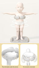 Baby Shower Stand Support,Adjustable Bath Stand with Anti-Slip Base,Bath Helper,Smart Water Flow Hug Tower Bath Support,Huggable Duck Bath Support for Infants & Toddlers(Ash Gray)