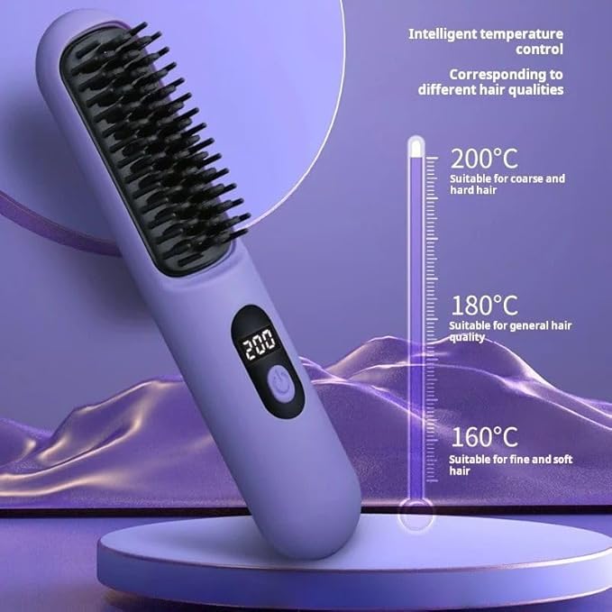 Digital WireLess Straight Hair Comb Portable Hair Straightner losn lasting endurance portable hair comb mini hair comb