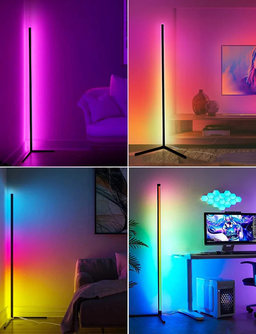 Corner Floor Lamp, Color Changing LED Floor Lamp with Music Sync
