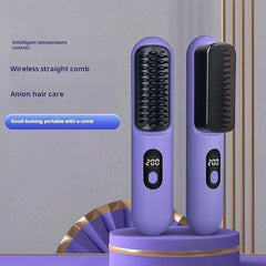Digital WireLess Straight Hair Comb Portable Hair Straightner losn lasting endurance portable hair comb mini hair comb