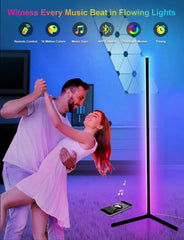 Corner Floor Lamp, Color Changing LED Floor Lamp with Music Sync