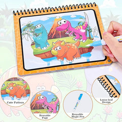 WaterWonder™ Magic Water Book – Reusable, Mess-Free Coloring (4 Books & 4 Pens)