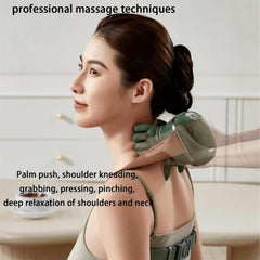 N7 3D Shiatsu Neck & Shoulder Massager with Heat and Vibration – Deep Tissue Electric Massage Pillow for Neck, Back & Shoulders