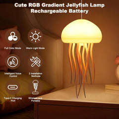 Jellyfish Night Light Touch Sound Colorful Ambiance
