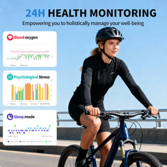 Smart Bracelet Fitness Tracker with Step Counter, Heart Rate Monitor, Sleep Monitor, Waterproof Smart Band for Men & Women, Android iOS Compatible, Gray/Black