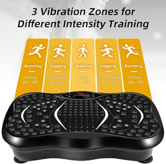 Vibration Plates, Vibration Fitness Exercise Machine for Weight Loss, Recovery & Circulation, with Bluetooth Speaker, 5 Program Modes, Home Workout, 330lbs Capacity