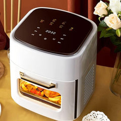 Air Fryer Oven, 15L Digital Air Fryer Oven, 8-in-1 Rotisserie and Convection Oven, with LED Touch Screen Temperature and Control for Baking, Roasting, Dehydrating,1400W with Bake Accessories