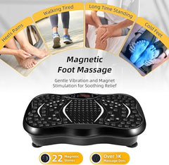 Vibration Plates, Vibration Fitness Exercise Machine for Weight Loss, Recovery & Circulation, with Bluetooth Speaker, 5 Program Modes, Home Workout, 330lbs Capacity