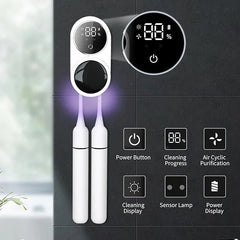 Rechargeable UV Toothbrush Sanitizer - Wall Mounted Holder