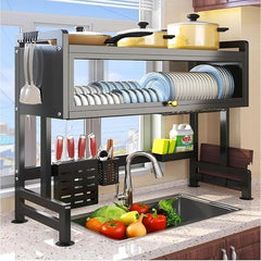 Heavy Duty Over The Sink Dish Drying Stand 3 Tier Large Dish Rack