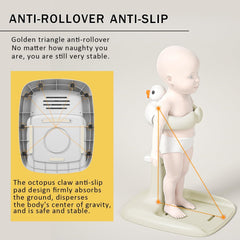 Baby Shower Stand Support,Adjustable Bath Stand with Anti-Slip Base,Bath Helper,Smart Water Flow Hug Tower Bath Support,Huggable Duck Bath Support for Infants & Toddlers(Ash Gray)