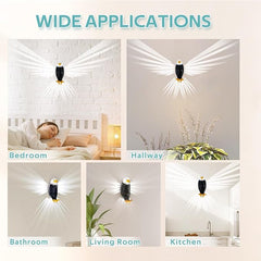 Eagle Wall Light, American Animal Bird Wall Night Light, Magnetic Led Wall Mounted Eagle Lamp, with Remote Control, USB Charging, Battery Operated & Removable Charging Eagle Light for Indoors