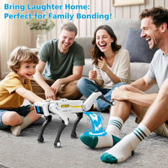 Smart Robotic Dog Toy for Kids – Voice Command & App Control – Programmable RC Robot Puppy – Dancing, Walking, LED Lights – Interactive Educational Gift