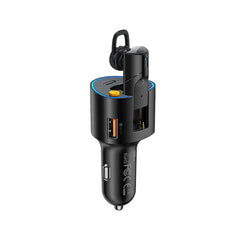 Recci RQ07 Car Charger with Wireless Earbuds