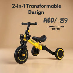 Kids 2-in-1 Transformable Bicycle & Tricycle