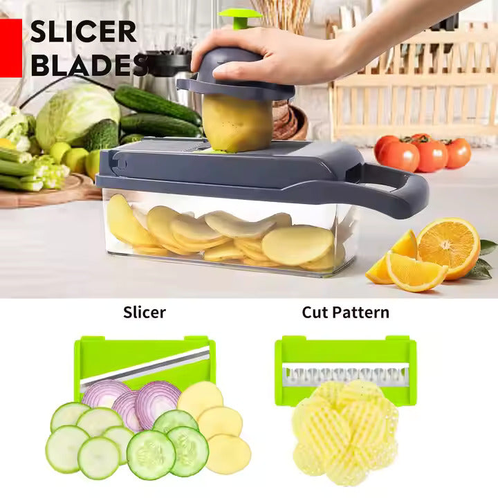 Multifunctional Vegetable Cutter 2025 Food Chopper Kitchen Gadgets Mandoline Slicer Handheld Vegetable Chopper