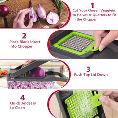 Multifunctional Vegetable Cutter 2025 Food Chopper Kitchen Gadgets Mandoline Slicer Handheld Vegetable Chopper