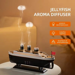 Steam Ship Aromatherapy Diffuser – Cool Mist Humidifier with LED Lights