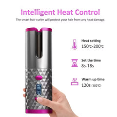 Cordless Auto Rotating Ceramic Hair Curler
