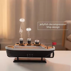Steam Ship Aromatherapy Diffuser – Cool Mist Humidifier with LED Lights