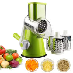 4 Pcs Vegetable Slicer 3 in 1 Handheld Spiral Rotary Drum Slicer for Vegetable Fruit Cheese Nut