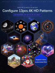 Galaxy Star Projector 13-in-1 – HD Planetarium Light with RGB Lighting, Timer & Meteor Effects (5th Gen)