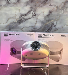 T269 Pro Smart Portable Projector – Android 12, 720P LED, 4K Support, Built-In Speakers