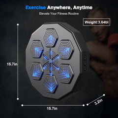 Music Boxing Machine, Boxing Machine Wall Mounted Music, Smart Bluetooth Boxing Equipment with Gloves, Boxing Music Workout Machine