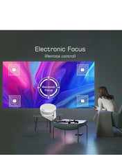 T269 Pro Smart Portable Projector – Android 12, 720P LED, 4K Support, Built-In Speakers