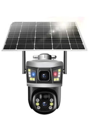 8MP Dual-Lens Outdoor Solar CCTV Camera – PTZ, SIM & Wi-Fi, Full-Color Night Vision, PIR AI Detection