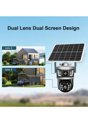 8MP Dual-Lens Outdoor Solar CCTV Camera – PTZ, SIM & Wi-Fi, Full-Color Night Vision, PIR AI Detection