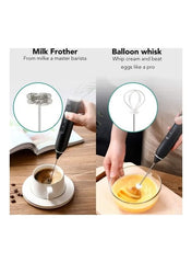 3-Piece Milk Frother & Whisk Set – Multicolor Handheld Whisks for Coffee, Cream, Beverages & Baking