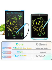 12″ Colorful LCD Writing Tablet for Kids – Erasable Electronic Drawing Pad – Portable Doodle Board – Eye-Protection Screen – Reusable Writing & Drawing Toy