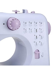 Portable Mini Sewing Machine 505 – Electric Household Stitcher – Compact & Easy-Use Sewing Machine for Daily Repairs & Light Sewing – White