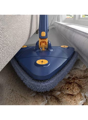 360° Rotatable Triangle Cleaning Mop – Push-Pull Automatic Self-Squeezing – Microfiber Wet & Dry Floor, Wall, Window & Car Cleaner – Extendable Handle Cleaning Tool