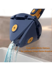 360° Rotatable Triangle Cleaning Mop – Push-Pull Automatic Self-Squeezing – Microfiber Wet & Dry Floor, Wall, Window & Car Cleaner – Extendable Handle Cleaning Tool