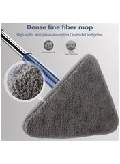 360° Rotatable Triangle Cleaning Mop – Push-Pull Automatic Self-Squeezing – Microfiber Wet & Dry Floor, Wall, Window & Car Cleaner – Extendable Handle Cleaning Tool