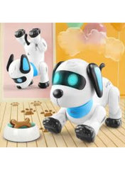Robot Stunt Dog Toy Remote Control Smart Dog for Kids with Lights, Music, Voice Control, Programmable Tricks, 360° Spins, Dancing Walking Interactive Robot Pet Gift for Boys & Girls 3+