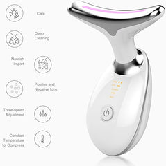 Premium Red Light Therapy Face and Neck Massager 7 in 1-7 LED Light Skin Rejuvenation & Wrinkle Removal Tool for Youthful, Radiant Skin face massager